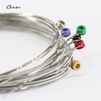 Wholesale High Quality Custom Logo 9/42 Electric Guitar Strings Nickel Alloy Wound High Carbon Steel Core Silver Colorful End