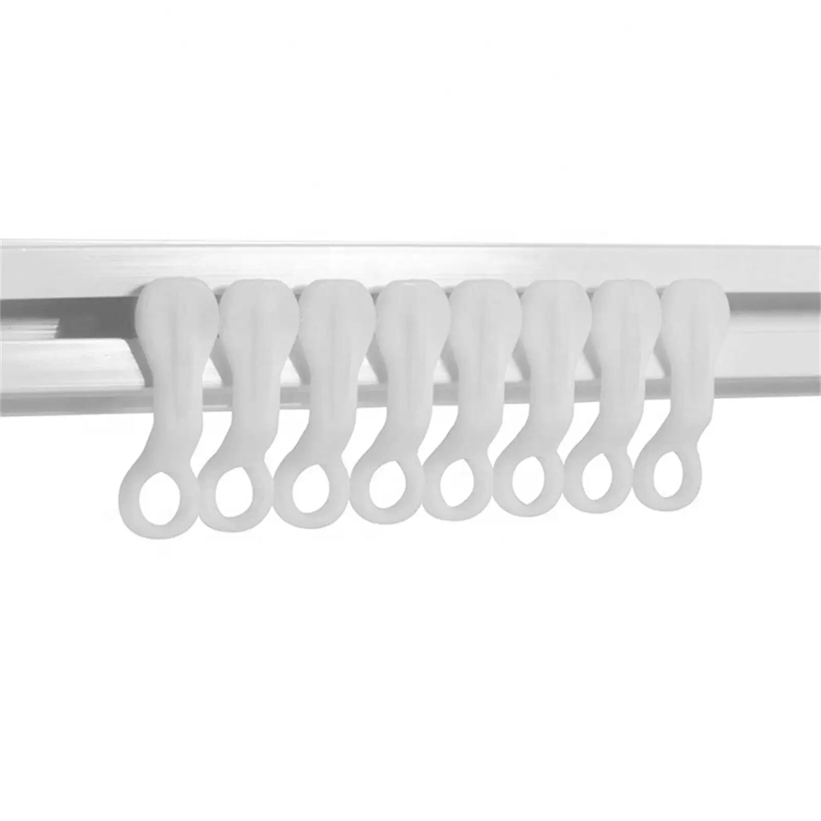 Bag Of 50 Hanging Curtain Glide Ring Rail Runner Track Window Grip Drape Hook Shower Curtain Hooks