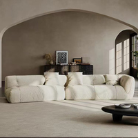 Canapé sectionnel en chenille minimaliste de style italien, moderne, simple et léger, designer de luxe, éponge en tissu haut de gamme, Internet célèbre