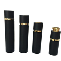 Kemasan Kosmetik Hitam 50Ml 30Ml Botol Serum Pengap Mewah, 15Ml Kemasan Kosmetik Botol Pompa Pengap, Botol Pengap 50Ml
