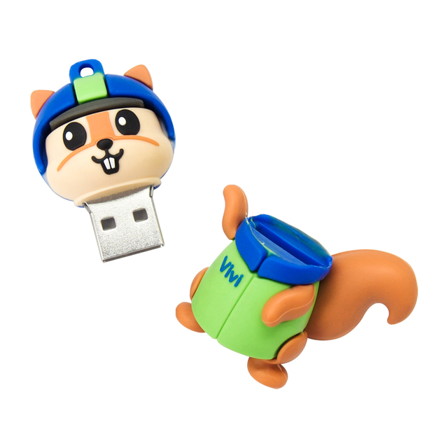 Pendrive Usb Driver High Speed Silicone 3D Animal Squirrel 512GB 256GB 128GB 64GB 32GB 16GB 8GB 4GB 2.0/3.0 Usb Disk