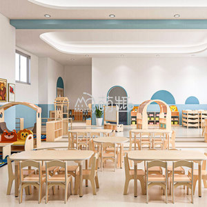 Moetry Contreplaqué Matériel Moderne Pépinière Bébé Meubles Ensemble pour Préscolaire Maternelle Salle de Classe Conception - Product Image 2
