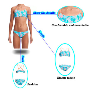 Ragazze Pastel Paradise Cross due pezzi costumi da bagno per bambini per ragazze costumi da bagno bambini <span class=keywords><strong>ragazza</strong></span> - Product Image 5
