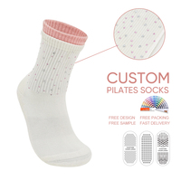 Chaussettes de yoga personnalisées en jacquard avec paillettes et strass pour Pilates, différents styles