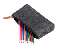 Sac organisateur de poche moderne, écologique, en feutre et polyester, avec double fermeture éclair, portable, durable, grande capacité
