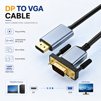 Cable DisplayPort a VGA 1080P 60Hz, Adaptador DP Macho a VGA Macho, Plug and Play para Laptop, Monitor de Escritorio, Proyector