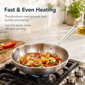 Customizable Size and Material Stainless Steel <strong>Frying</strong> <strong>Pan</strong> <strong>for</strong> <strong>Oven</strong> Use, Dishwasher Use, Suitable <strong>for</strong> Induction Hob Use. - Product Image 4