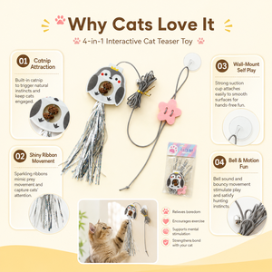 ของเล่นแมวแบบแขวนประตู ขนนกประดับ ของเล่นเคี้ยวสำหรับแมวในบ้าน - Product Image 4