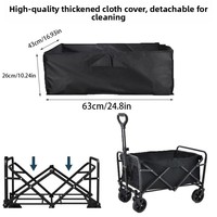 Chariot de camping pliable d'extérieur pour enfants, poussette inclinable, chariot de pique-nique, chariot de marché nocturne, tendance