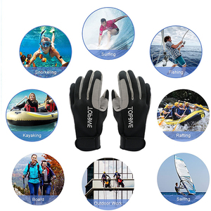 Gants de sport aquatiques en néoprène noir personnalisés de 2 mm avec paume en cuir Amara pour le surf, la voile, le paddle, le <span class=keywords><strong>kayak</strong></span> et le canoë - Product Image 6