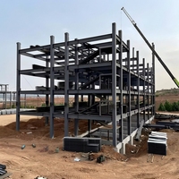 Edificio de Oficinas Prefabricado de Estructura de Acero, Edificio Comercial de Múltiples Pisos con Estructura de Acero Q345B, Diseño Personalizado, Ensamblaje Rápido
