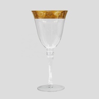 Verre à vin en cristal avec bord doré, toutes tailles, en vrac, verre à vin personnalisé plaqué or pour mariage