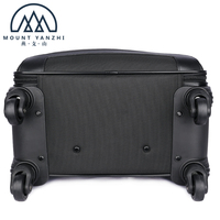 Ensemble de bagages de luxe personnalisés en cuir véritable écologique grande capacité avec logo, roulettes fixes et poignées télescopiques - Collection Mount Yanzhi
