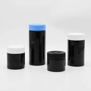 Envases Cosméticos ecológicos Tarro de crema de plástico verde negro transparente de boca ancha con tapa resistente a los niños - Product Image 2