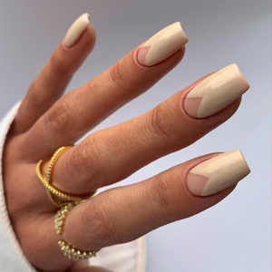 <span class=keywords><strong>Uñas</strong></span> postizas cuadradas con estampado de arcoíris, <span class=keywords><strong>Uñas</strong></span> postizas con cobertura completa, diseño mediano - Product Image 2