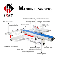 Scie à panneaux verticale de haute précision pour le travail du bois, 3200 mm, avec table coulissante, moteur 5,5 kW, 380 V/220 V