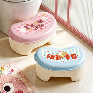 Cartoon Retractable Toilet <b>Stool</b> For Kids Apple Shaped <b>Plastic</b> Footrest Bath Potty Step <b>Stool</b> Multifunctional <b>Stool</b> - Product Image 1