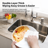 Rollo de Toallas de Papel para Cocina, al por Mayor, con Relieve, para Uso Doméstico, Desechables, Lavables, Ecológicas, Suaves, Altamente Absorbentes, de 3 Capas