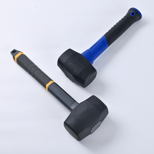 Gummi-Sledgehammer Nagelhammer mit Glasfasergriff Hochleistungs-Texturierter Griff Quadratische Schlagfläche für Keramikfliesen OEM - Product Image 2