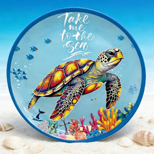 カスタムロゴ印刷 ホームデコレーション 旅行ギフト 海辺の土産 ウミガメプレート - Product Image 1