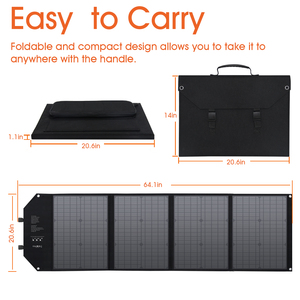 แผงโซลาร์เซลล์แบบพกพา 100W โมโนคริสตัลไลน์ 12V 18V แผงโซลาร์เซลล์แบบยืดหยุ่น โมโนคริสตัลไลน์ สำหรับชาร์จไฟกลางแจ้ง - Product Image 6