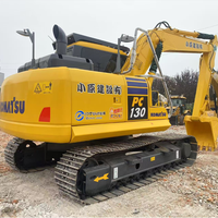 Excavatrice d'occasion Komatsu PC130 de 13 tonnes, de bonne qualité, meilleur prix, excavatrice d'occasion en stock