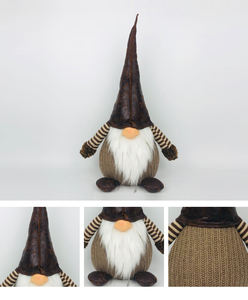 อุปกรณ์ตกแต่งบ้านเทศกาลคริสต์มาสซานตาคลอสเครื่องตกแต่งงานฝีมือสิ่งทอลายหงส์ประดับด้วยโพลีเอสเตอร์ - Product Image 5