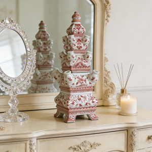 Jarrón Piramidal para Tulipanes al por Mayor, 2 Piezas, 46 cm de Alto (Disponible en <span class=keywords><strong>3</strong></span> Colores), Tulipero de Porcelana en Forma de Pagoda para Decoración del Hogar - Product Image 4