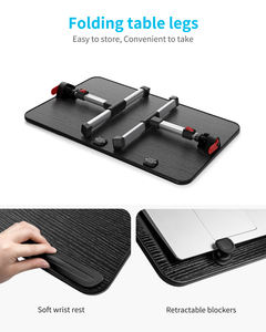 โต๊ะวางโน้ตบุ๊ก SAIJI สำหรับวางบนเตียง ปรับระดับได้ พับเก็บได้ สีดำ ใช้เป็นโต๊ะทำงานที่บ้าน หรือโต๊ะอ่านหนังสือ - Product Image 4