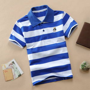 T-shirts et polos pour garçons, vêtements d'été pour enfants, t-shirts rayés pour enfants, polos pour garçons - Product Image 3