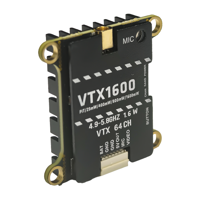 DAKEFPV 1.6W/2.5W Analog Video Transmitter (VTX) 5.8GHz High-Power Long-Range for Cross-Brand FPV Drones