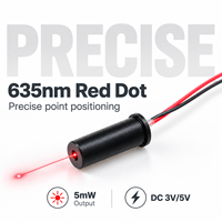 Module laser à point ZhonNa 7,5x21mm 635nm 5mW 3V/5V pour alignement de roues métalliques, équipement laser commercial, pièces certifiées CE RoHS