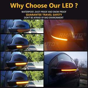 ไฟเลี้ยว LED แบบไดนามิก2x ตัวแสดงสถานะกระจกสำหรับ VW Golf 5 MK5 Passat B6 B5.5 - Product Image 5