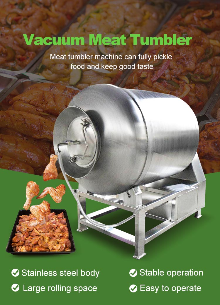 Máy Hút Chân Không Thức Ăn Thịt Thủy Lực 500Kg Hỗn Hợp Ướp Gà Máy Ướp