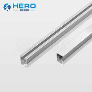 Euro-cụ thể U hình dạng gạch TRIM Hợp kim nhôm trang trí gốm đúc anh hùng kim loại 15mm đồng màu xám tường chuyển tiếp dải - Product Image 2