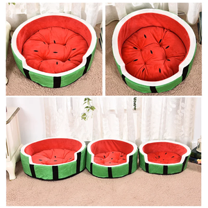 Hochwertiges Luxus-Katzen nest Umwelt freundlich bedrucktes Karton-Design Niedliche Frucht-Wassermelone nform Beliebtes Haustier-Hunde bett zum Verkauf - Product Image 6