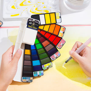 Juego de acuarelas artísticas con pincel, set de 18/25/33/42 colores, oferta en línea - Product Image 5