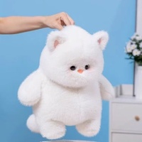 Peluche Adorable Chaton Roux Mignon - Chat Blanc avec Rembourrage en Coton PP 31cm-50cm pour Bébés de 0 à 24 Mois