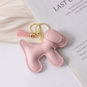 Luxury PU Leather Animal Dog Key Chains Handbag Charms <b>Backpack</b> Pendant Accessories Bag Keychain - Product Image 5