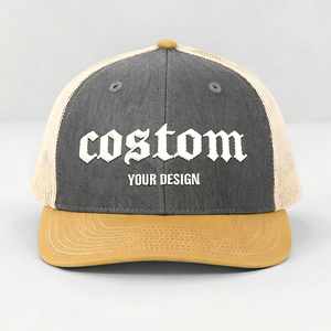 Casquettes de sport unisexes en coton 100% avec logo brodé personnalisé, 6 panneaux, maille 112, style trucker, casquette de baseball snapback - Product Image 4