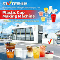 Machine de fabrication de gobelets à eau personnalisée Sivite Machinery, haute productivité, compatible avec les matériaux PS/PET/PP/PVC et diverses capacités