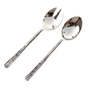 Cuchara pulida con espejo plateado de acero inoxidable de diseño único multifuncional, cuchara para ensalada, juego de cubiertos, juego para servir ensalada - Product Image 1