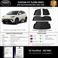 Tapis de sol de voiture sur mesure en TPE imperméable et écologique pour BYD Atto 1 (Seagull/Dolphin) - RHD - EV - 5S_2025 | Antidérapant | Tapis complet