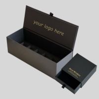 Grande boîte cadeau en carton magnétique de luxe avec logo personnalisé noir mat perruque bijoux montre boîte d'emballage en papier rigide