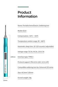 <span class=keywords><strong>Fer</strong></span> à <span class=keywords><strong>souder</strong></span> électrique E210 <span class=keywords><strong>Micro</strong></span> 5V USB à température réglable, pistolet à <span class=keywords><strong>souder</strong></span>, stylo à pyrogravure, kit de soudage, fers à <span class=keywords><strong>souder</strong></span> électriques - Product Image 4