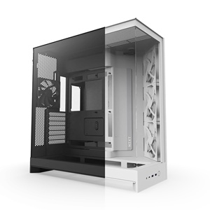 2025 nouveau boîtier PC NZ/<span class=keywords><strong>XT</strong></span> H9 Flow noir blanc mi-tour ATX verre de jeu avec 4 ventilateurs préinstallés pour PC de bureau de jeu bricolage - Product Image 1