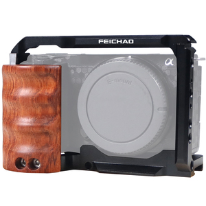 Nuevo Soporte de Cámara FEICHAO de Aleación de Aluminio con Asa Superior y Empuñadura Lateral de Madera para Sony <span class=keywords><strong>ZV</strong></span>-E10, Estabilizador de Video DSLR - Product Image 3