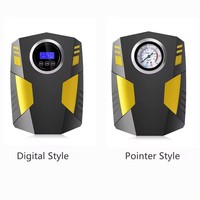 Gonfleur de pneus de voiture portable 12V à expédition rapide avec écran numérique, pompe à air électrique pour pneus de véhicule