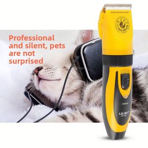 Tondeuse Électrique Professionnelle Automatique Rechargeable Sans Fil pour Chiens et Chats, Lames en Acier Inoxydable, Faible Bruit, Universelle pour Animaux de Compagnie - Product Image 2