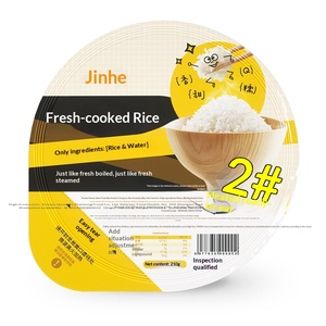 Riz frais Jinhe, nourriture instantanée MREs, ingrédients propres uniquement, avec instructions de chauffage : chauffer <span class=keywords><strong>2</strong></span> minutes et consommer - Product Image 1